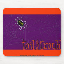Mousepad d'araignée de Halloween Tapis De Souris