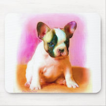 Mousepad d'art de bouledogue français tapis de souris