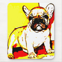 Mousepad d'art de bouledogue français tapis de souris