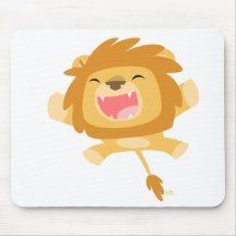Mousepad de attaque subit de lion de bande dessiné tapis de souris