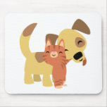 Mousepad de bande dessinée de Kitty et de chienchi tapis de souris