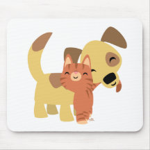 Mousepad de bande dessinée de Kitty et de chienchi Tapis De Souris