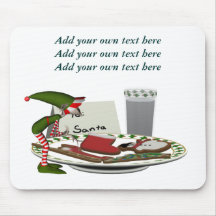Mousepad de casse-croûte de Père Noël Tapis De Souris