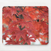 Mousepad de feuillage d'automne d'arbre d'érable j tapis de souris