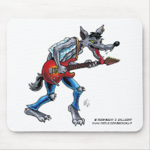 Mousepad de loup de Rockin Tapis De Souris
