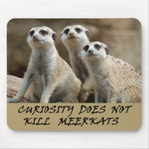Mousepad de Meerkats : La curiosité ne tue pas… Tapis De Souris