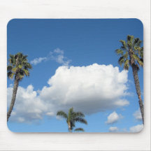 Mousepad de palmiers et de nuages tapis de souris