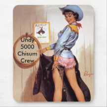 Mousepad de pin-up de fille de vache tapis de souris