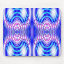 Mousepad - doubles anneaux bleus et roses tapis de souris