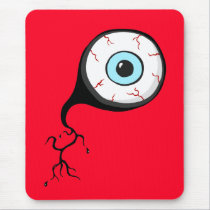 Mousepad drôle de bande dessinée de boule d'oeil i tapis de souris