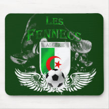 Mousepad du football de drapeau de Les Fennecs Alg Tapis De Souris