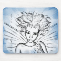 Mousepad féerique bleu tapis de souris