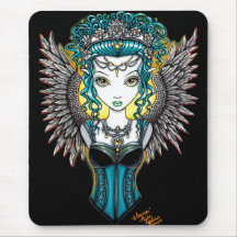 Mousepad gothique d'ange gardien de "Alaura" Tapis De Souris