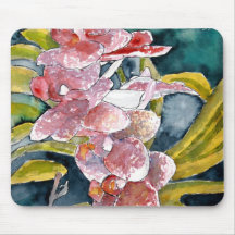 mousepad hybride d'art de fleur d'orchidées tapis de souris