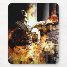 Mousepad incendié tapis de souris