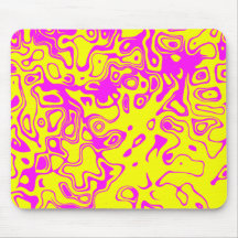 Mousepad jaune et rose tapis de souris