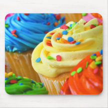 Mousepad lumineux de petits gâteaux d'arc-en-ciel tapis de souris