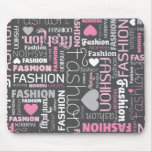 Mousepad mignon de typographie de mode tapis de souris