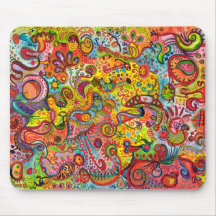 Mousepad psychédélique tapis de souris