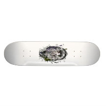 Mousse sur la rêverie plateau de planche à roulettes