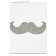 Moustache blanche de Bling (graphique de scintille Carte De Vœux