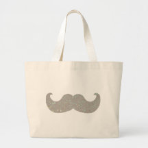 Moustache blanche de Bling (graphique de scintille Sac