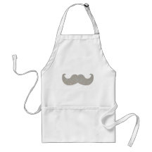 Moustache blanche de Bling (graphique de scintille Tablier