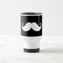 Moustache blanche de guidon de monsieur sur le noi mug
