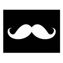 Moustache blanche de guidon sur l'arrière - plan n cartes postales