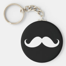 Moustache blanche de guidon sur l'arrière - plan n porte-clés