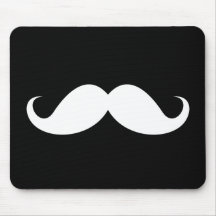 Moustache blanche de guidon sur l'arrière - plan n tapis de souris