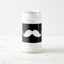 Moustache blanche de guidon sur l'arrière - plan n mugs à café