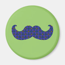 Moustache bleue aimants
