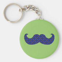 Moustache bleue porte-clef