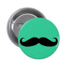 Moustache dans noir ou le blanc badges