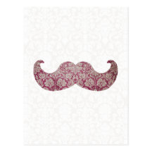 Moustache de fantaisie carte postale