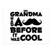 moustache de grand-maman carte postale