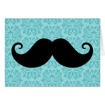 Moustache de guidon d'Aqua sur le motif noir de da Carte De Vœux