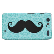 Moustache de guidon d'Aqua sur le motif noir de da Étui Droid RAZR