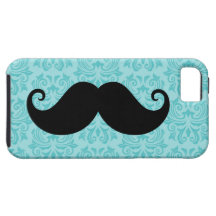 Moustache de guidon d'Aqua sur le motif noir de da Étui iPhone 5