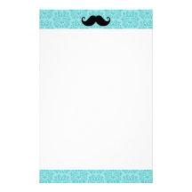 Moustache de guidon d'Aqua sur le motif noir de da Motifs Pour Papier À Lettre