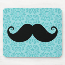 Moustache de guidon d'Aqua sur le motif noir de da Tapis De Souris