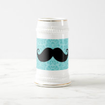 Moustache de guidon d'Aqua sur le motif noir de da Mugs