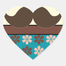 Moustache de moustache sur le rétro motif autocollants
