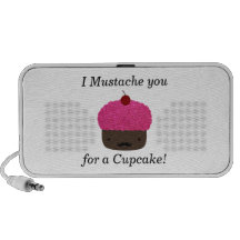 Moustache de petit gâteau haut-parleurs mobiles