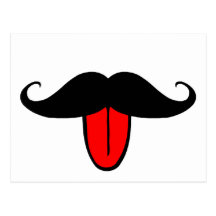 Moustache drôle carte postale