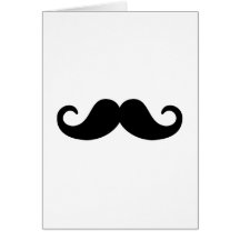 Moustache drôle cartes de vœux