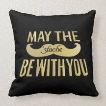 Moustache drôle - mai le Stache soit avec vous Oreillers