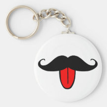 Moustache drôle porte-clé