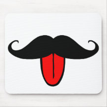 Moustache drôle tapis de souris